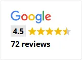 72 Google Reviews with a 4.5 rating